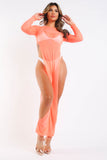 Coral Mesh Cover Up