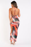 Coral Mesh Bikini & Skirt Set